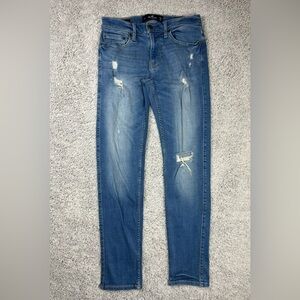 Hollister Jeans Womens 29 Skinny Advanced Stretch Distressed Holes Denim Casual